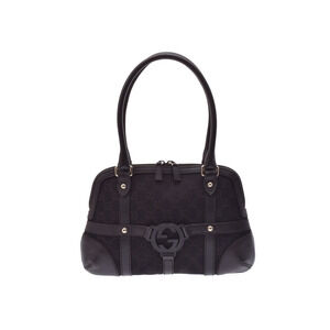 Gucci GG Reins Interlocking G tote bag black leather
